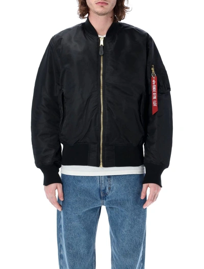 Shop Alpha Industries Ma-1 Reversible Bomber In Black