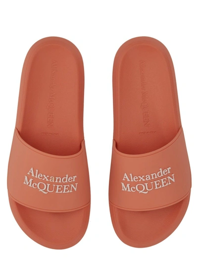 Shop Alexander Mcqueen Slippers In Pink