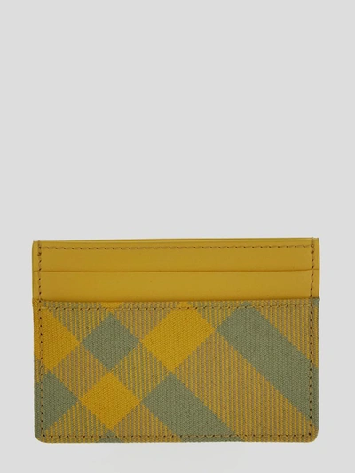 Shop Burberry Sandon Seasonal Check Card Case In Hunter