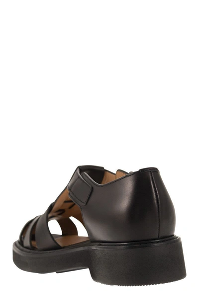 Shop Church's Hove - Leather Sandals In Black