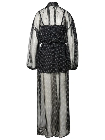 Shop Dolce & Gabbana Black Silk Dress