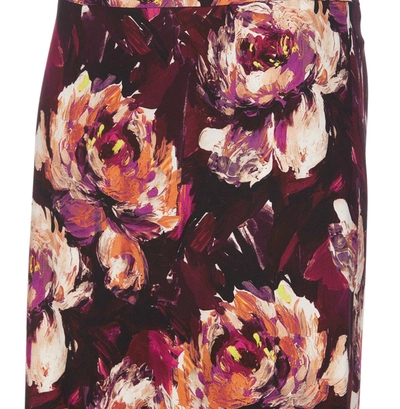 Shop Dolce & Gabbana Printed Midi Skirt In Pink