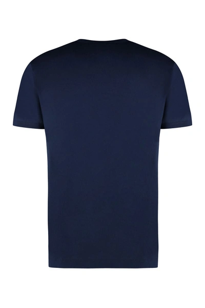 Shop Dolce & Gabbana Logo Cotton T-shirt In Blue