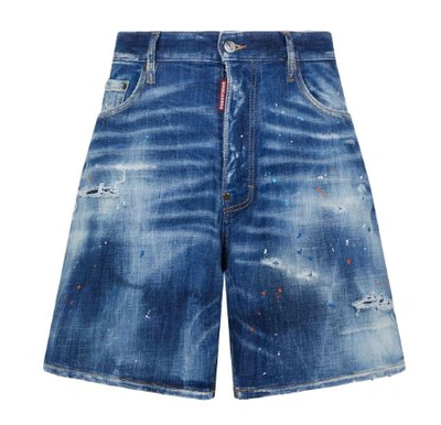 Shop Dsquared2 Bermuda Shorts In Blue