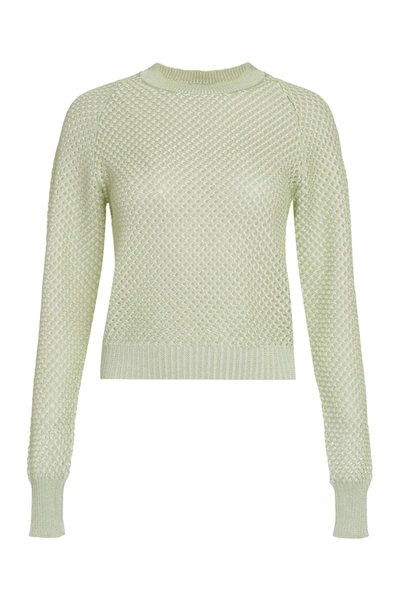 Shop Fabiana Filippi Cotton-blend Sweater In Green