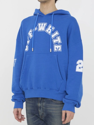 Shop Off-white Football Over Hoodie In Blue