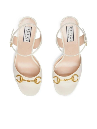 Shop Gucci Sandals In Mystic White