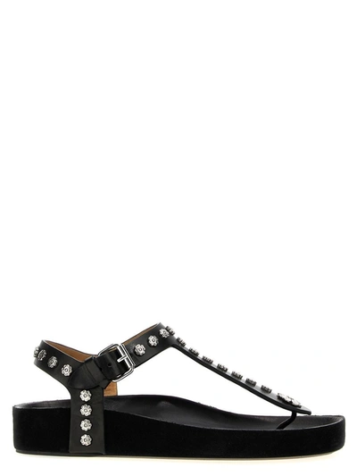 Shop Isabel Marant 'enore' Sandals In Black