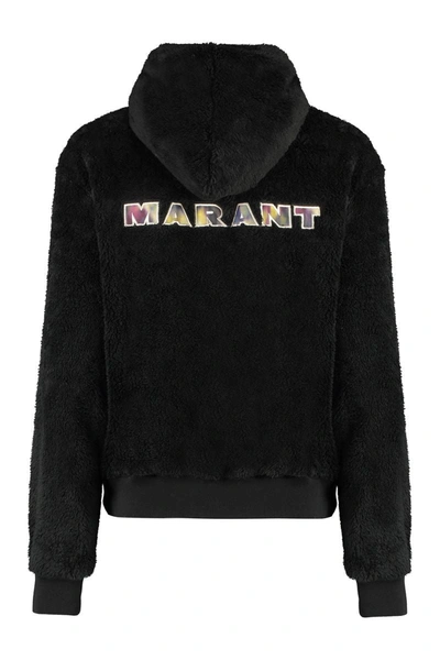 Shop Isabel Marant Étoile Maeva Fleece Hoodie In Black
