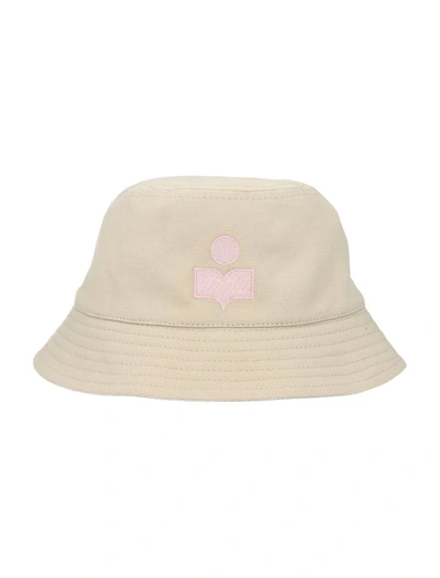Shop Isabel Marant Haley Bucket Hat In Ecru/light Pink