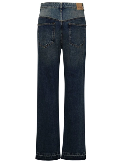 Shop Isabel Marant 'noemie' Blue Cotton Jeans In Navy