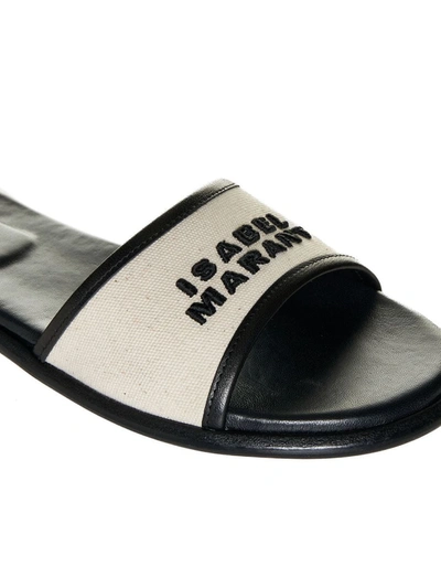 Shop Isabel Marant Sandals In Ecru Black