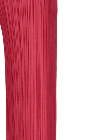Shop Issey Miyake Pleats Please Trousers In Red