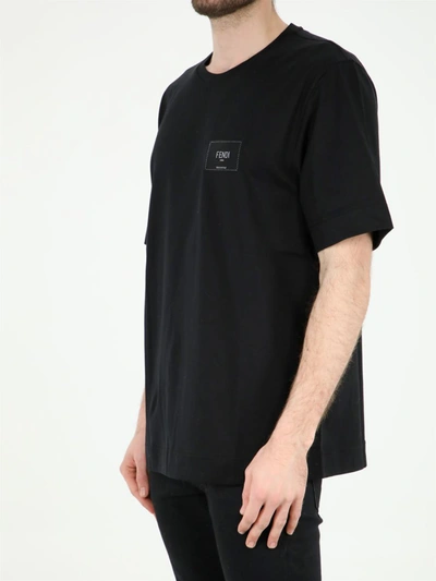 Shop Fendi Jersey T-shirt In Black