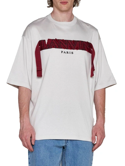 Shop Lanvin T-shirts And Polos In Mastic