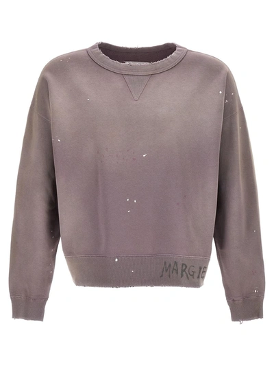 Shop Maison Margiela Sweatshirt In Purple