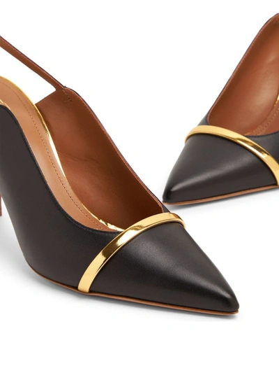 MALONE SOULIERS MALONE SOULIERS MARION 70 LEATHER SLINGBACK PUMPS 