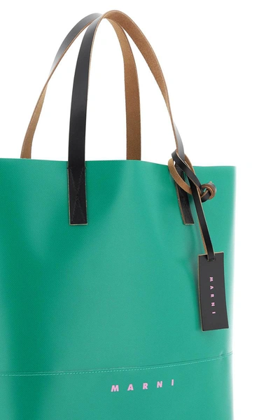 Shop Marni Tribeca Tote Bag In Green