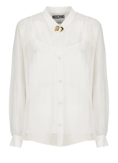 Shop Moschino Shirts White