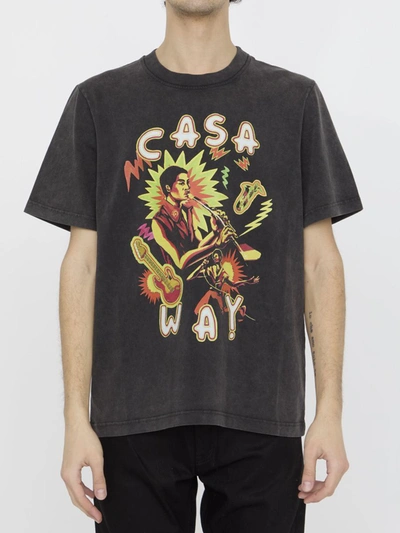 Shop Casablanca Music For The People T-shirt In Black