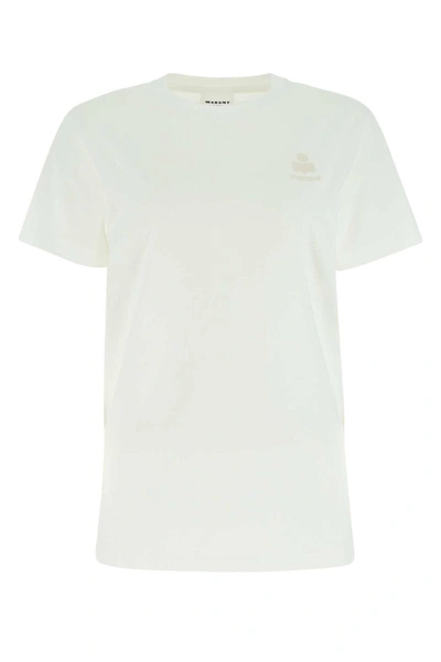 Shop Isabel Marant Étoile Isabel Marant Etoile Aby Regular Fit T-shirt In White