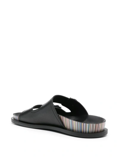 Shop Paul Smith Leather Sandals In Black