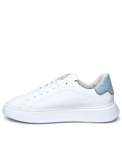 Shop Philippe Model Leather Sneakers In White/red