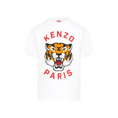 Shop Kenzo Lucky Tiger T-shirt Clothing In White