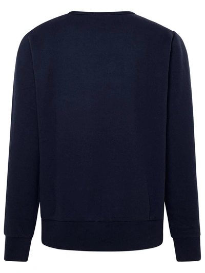 Shop Polo Ralph Lauren Navy Cotton Blend Sweatshirt