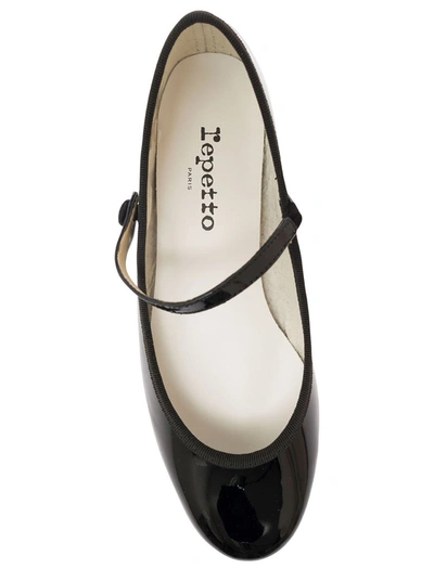 Shop Repetto 'rose' Black Mary Janes With Strap In Patent Leather Woman