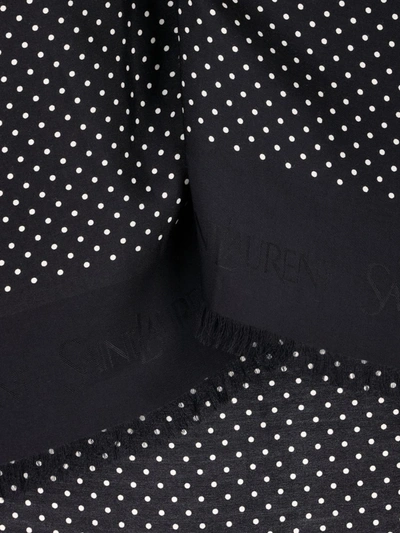 Shop Saint Laurent Scarves In Black/ivory