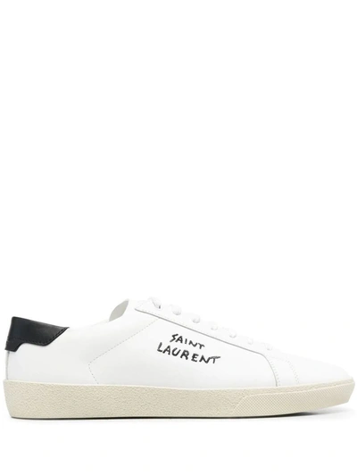Shop Saint Laurent Sneakers Court Classic Sl/06 Shoes In White
