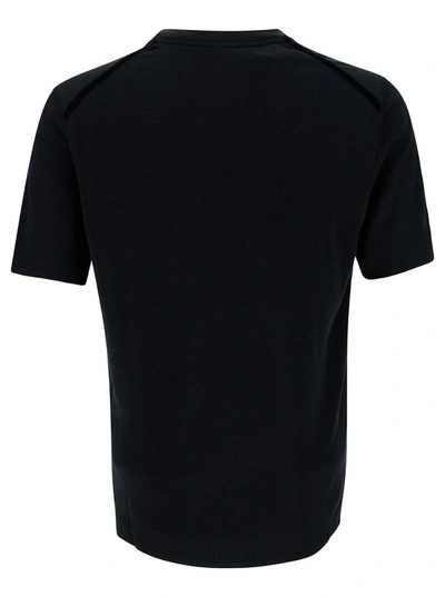 Shop Tom Ford Black Crewneck T-shirt In Cotton Blend Man