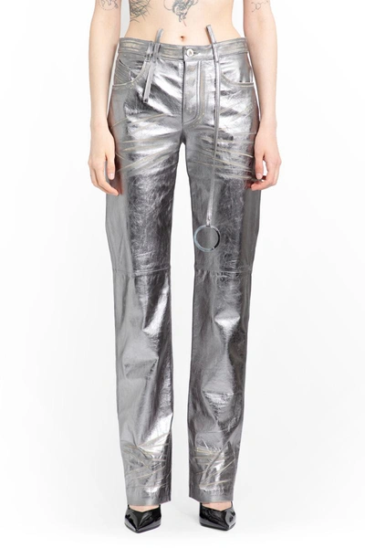 Shop Attico The  Trousers In Silver