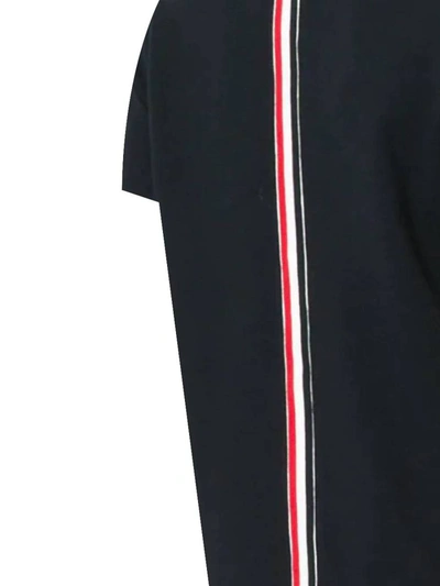 Thom Browne Cotton Pique Polo Shirt Dress In Blue