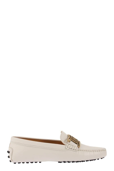 Shop Tod's Kate - Rubber Loafer Shoe In Ivory