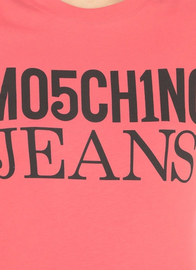 Shop Moschino Jeans T-shirts And Polos Red In Pink