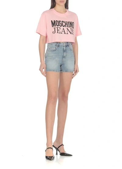 Shop Moschino Jeans T-shirts And Polos Pink