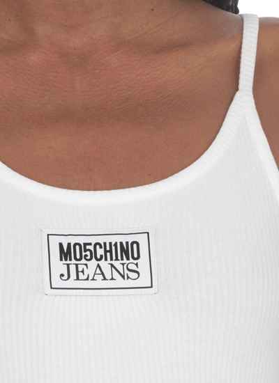 Shop Moschino Jeans Top White