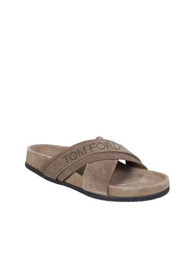 Shop Tom Ford Sandals In Beige