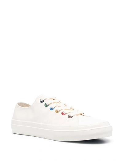 Shop Paul Smith Kinsey Canvas Sneakers In White