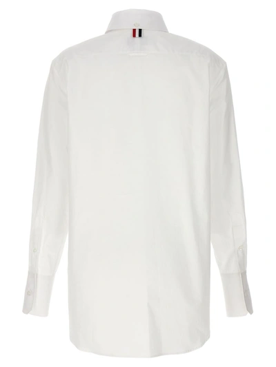Shop Thom Browne 'exaggerated Point Collar' Shirt In White