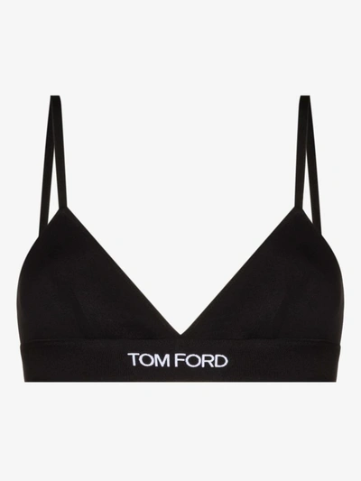 Shop Tom Ford Bra With Logo In Black