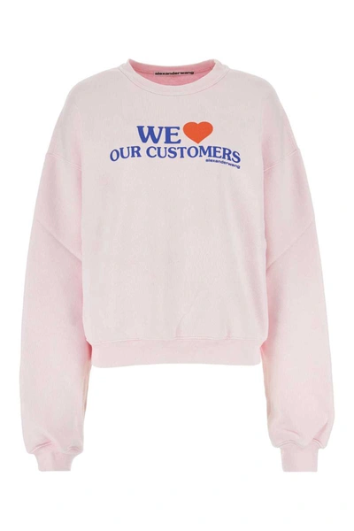 Shop Alexander Wang Sweatshirts In Pink