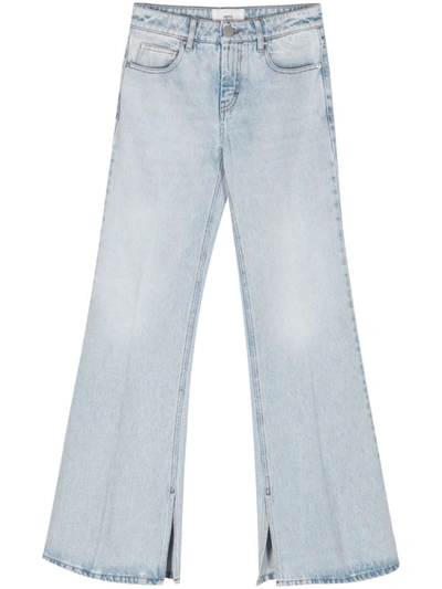 Shop Ami Alexandre Mattiussi Ami Paris Flare Leg Denim Jeans In Clear Blue