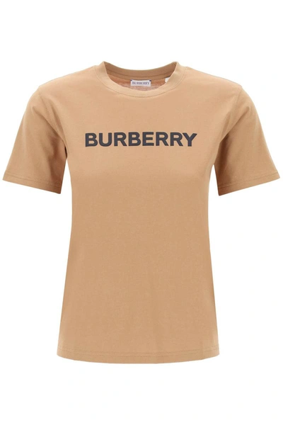 Shop Burberry Margot Logo T-shirt In Brown