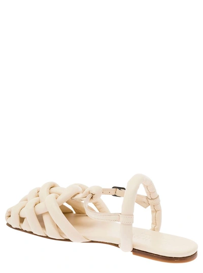 Hereu Square Toe Padded Fisherman Sandal Cabersa 2 In White