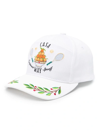 Shop Casablanca Caps & Hats In White