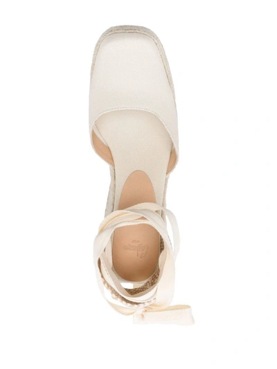 Castaã±er Castañer Tina Raffia Wedge Espadrilles In Beige