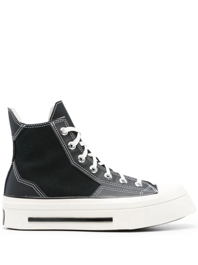 Shop Converse Chuck 70 De Luxe Squared Hi Sneakers In Black